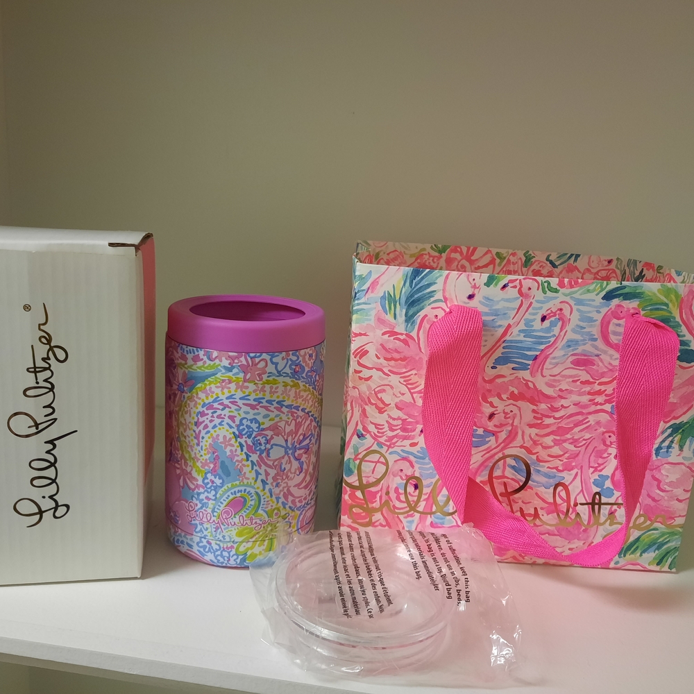 Lilly Pulitzer Insulated Tumbler With Bag